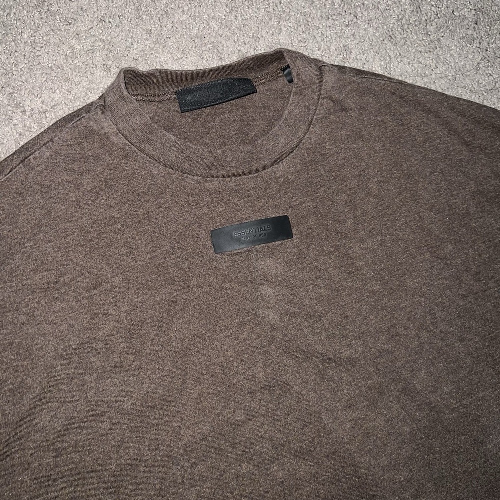 Fear of God Essentials Core Collection Oversized Tee Heather Wood Men's Small